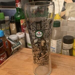 Awesome Grolsch Limited Edition Tall Beer Glass with unique Graphic Design